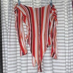 Forever 21 Striped Off The Shoulder Bodysuit
